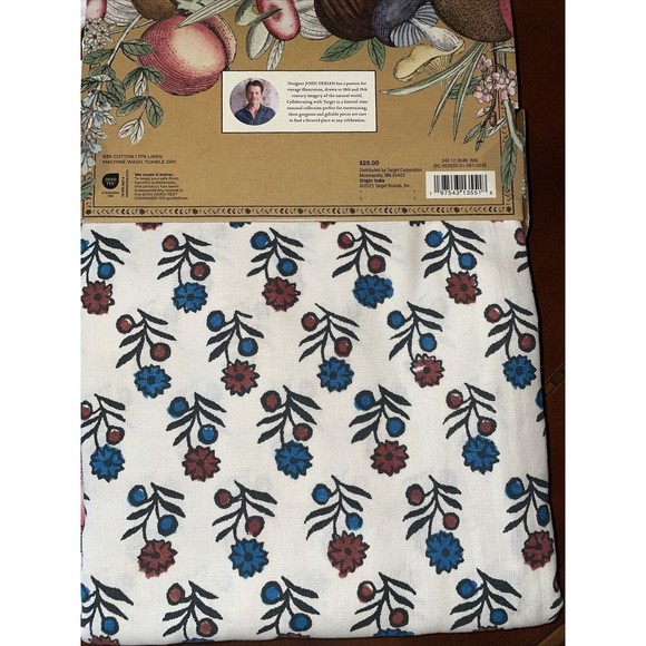 John Derian for Target - 60" x 104" Printed Tablecloth - Fall Flowers - NWT - Picture 4 of 8